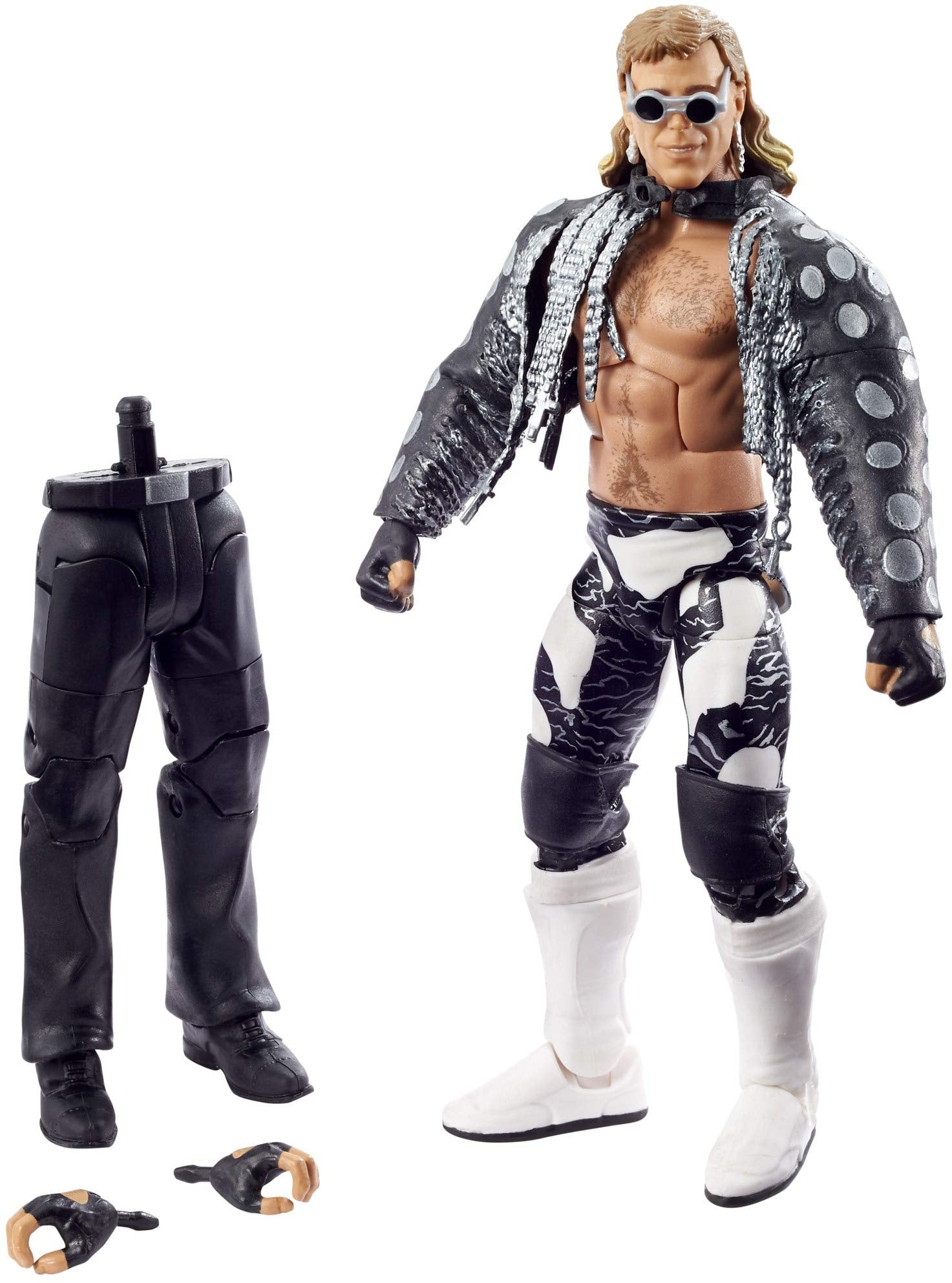 WWE Wrestlemania 37 advanced Collection Shawn Michaels Action Figure with Entrance VestSunglasses and Paul Ellering and Rocco BuildAFigure Pieces6 in Posable Collectible Gift for WWE Fans