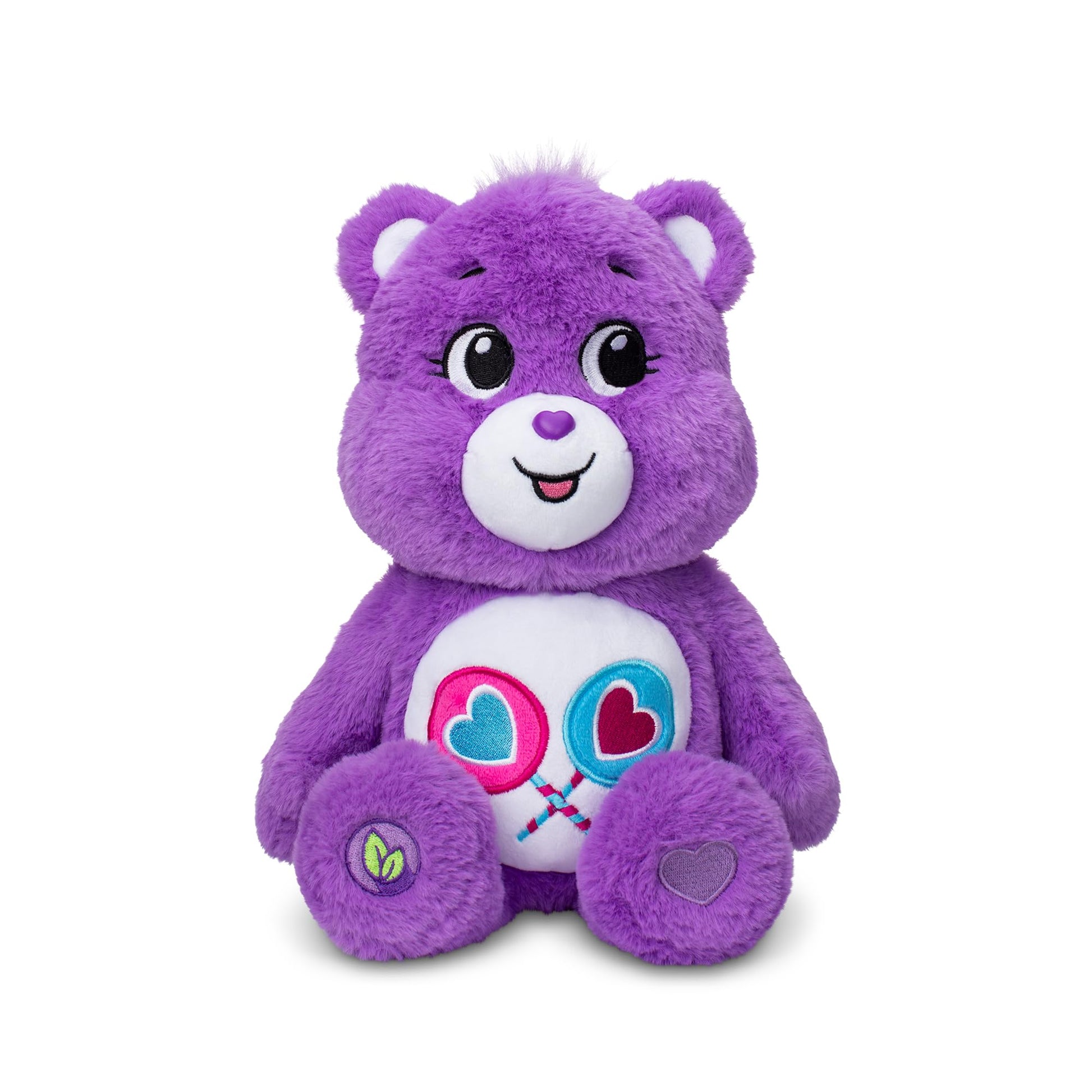 Care Bears 14'' Share Bear Plushie - Medium Size - Purple Plush For Ages 4+ - Perfect Stuffed Animal Holiday, Birthday Gift, Sup