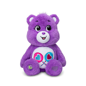 Care Bears 14'' Share Bear Plushie - Medium Size - Purple Plush For Ages 4+ - Perfect Stuffed Animal Holiday, Birthday Gift, Sup