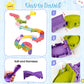 Taseyok Toddler Bath Toys For Kids, Diy Bathtub Toys With Suction Cups, Fun Baby Shower Toys With Slide Track Birthday Gift For
