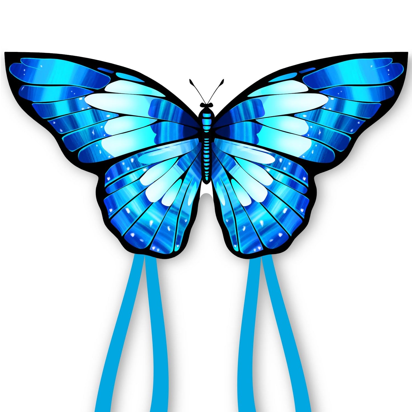 Xida Blue Morpho Butterfly Kite For Kids & Adults Easy To Fly Kite, Large Single Line Kite For Birthday And Festival Gift Easy F