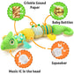 Lightdesire Baby Toys Musical Dinosaur,Infant Stuffed Animal Toys With Crinkle And Rattles,Soft Sensory Toys With Textures For Tummy Time Newborn Boys Girls 0 3 6 12 Months(Green)