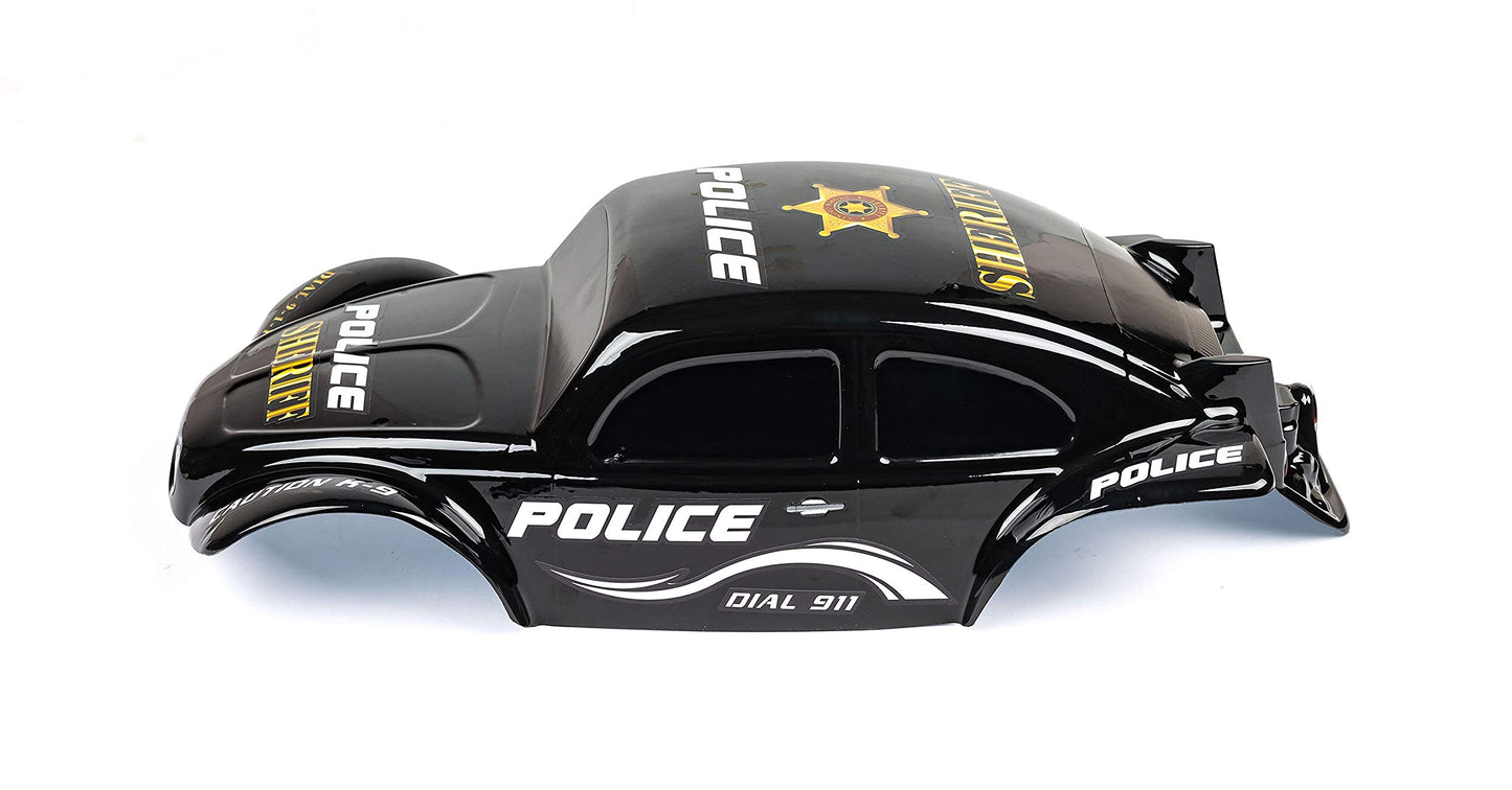 SummitLink Custom Body Compatible for 1/10 1/8 Scale RC Car or Truck (Truck not Included) (Police Black)