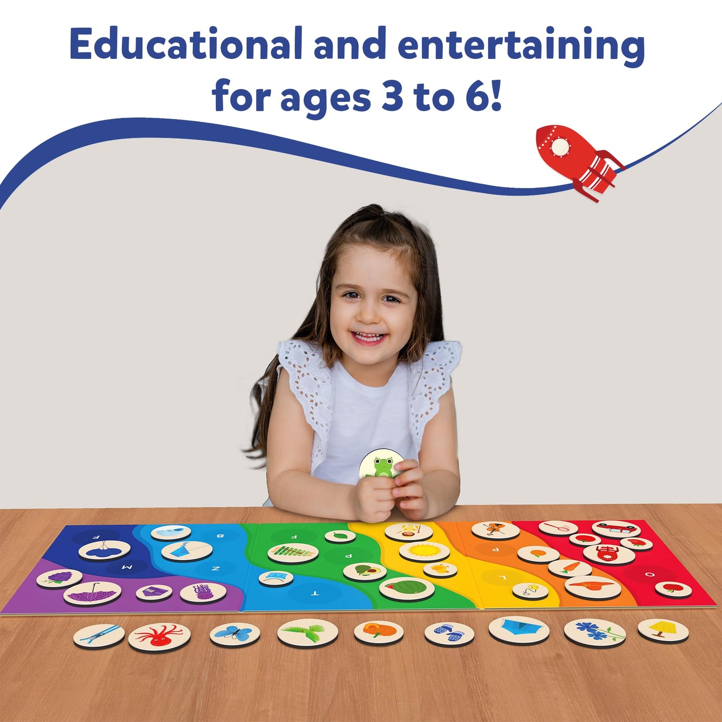 Skillmatics Magnetic Matching Activity - The Alphabet Rainbow, Preschool Learning Toy & Game For Kids, 35+ Magnetic Pieces, Gifts For Girls & Boys Ages 3, 4, 5, 6