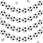 Outus 4 Pieces Soccer Party Decorations Soccer Banner Soccer Ball Garland Soccer Bunting Banners with 32 Pcs Football Pattern De