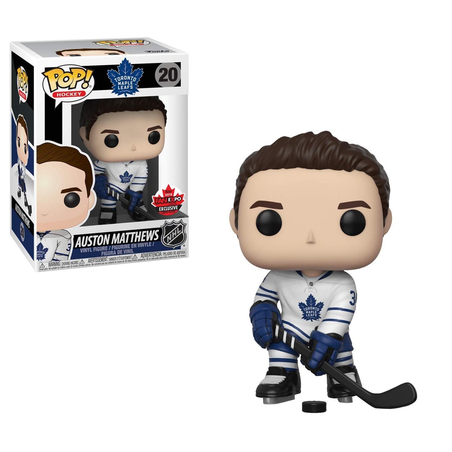 Funko Hockey Auston Matthews Jersey #20 - White - Canadian Convention Exclusive 2018