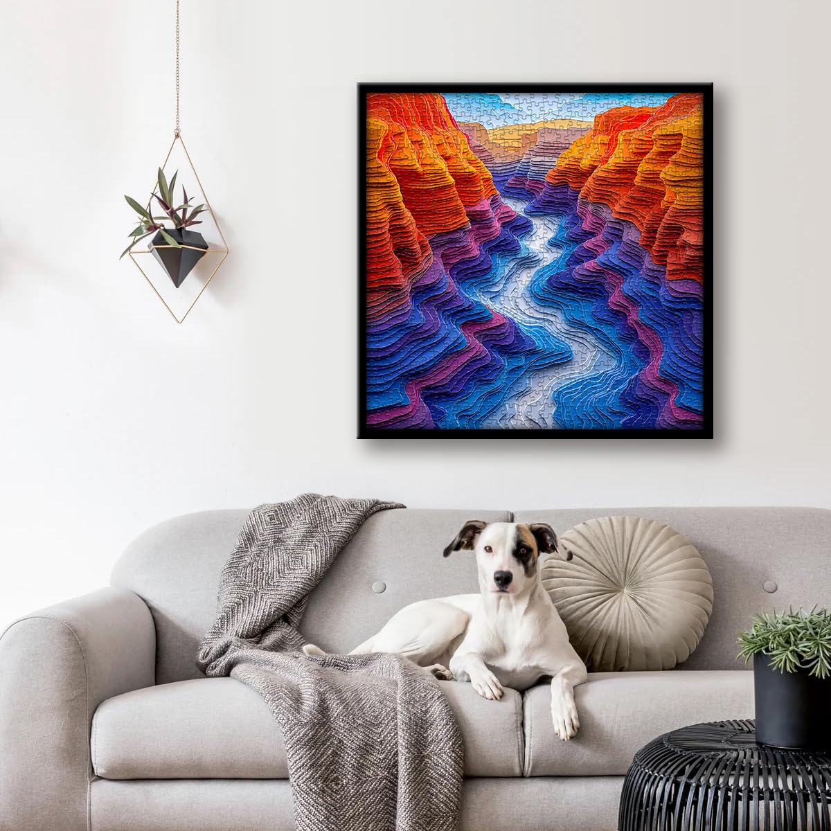 Pickforu 1000 Piece Canyon Puzzles, Art Deco, Multicolor, Advanced, 23.85 X 23.85 Inches, 1000 Count, 16+ Years, Puzzles