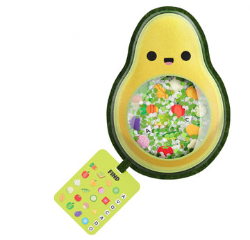 Bizyboo - The Original Seek & Find Plush - Hidden Object Search Problem Solving Educational Matching Game For Kids 2 And Up (Guac)