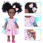 DOTVOSY 14.5 Inch Black Girl Doll with Pink Flamingo Theme Dress  Camera  Sunglasses & Accessories