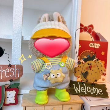 17cm Doll Clothes for Doll, Outfits Costumes Compatible with Dolls Keychain Accessories (Little Gardener)