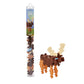 PLUS PLUS 3D Animal Building Block Set - 70 Mini Interlocking Pieces, Fun STEM Toys for Kids, Moose Mini Maker Tube, Red