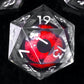 Role dice Beholder's Dragon Eye DND Dice Set, Liquid Core Cat Eye Sharp Edged Resin Dice for Dungeons and Dragons,7pcs RPG Polyh