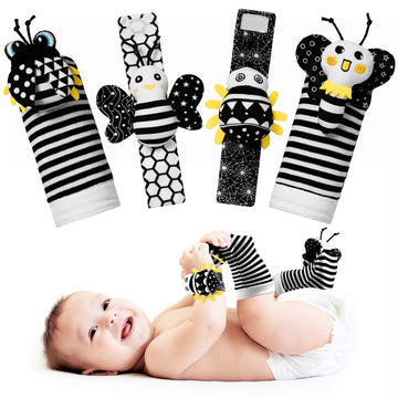 Baby Toys 0-6 Months - High Contrast Baby Toys For Newborn Toys 0-3 Months Brain Development Infant Toys Baby Rattles 6-12 Month