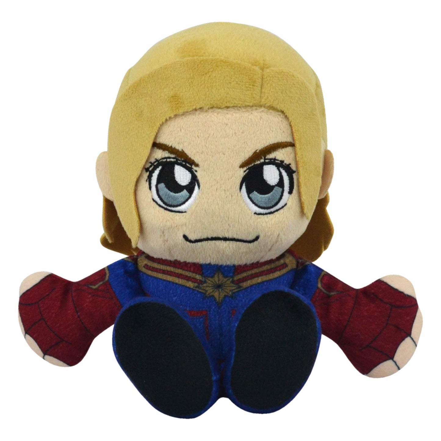 Marvel Captain Marvel 8' Kuricha Sitting Plush - Soft Chibi Inspired Toy