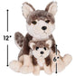 Rhode Island Novelty 12 AND 6 BIRTH OF LIFE WOLF PLUSH