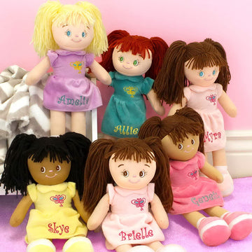Dibsies Personalized Butterfly Snuggle Doll - 15 Inch (Blonde)