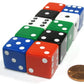Koplow Games Set of 10 Large 19mm Opaque D6 Dice - 2 Each of 5 Assorted Colors - Plastic