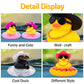 Wonuu Car Rubber Duck, Yellow Duck Decoration Dashboard With Sun Hat Swim Ring Necklace Sunglasses For Car Dashboard Decorations, White Spots Pink Cowboy Hat-Pink
