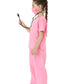 Lingway Toys Kids Pink Cotton Dr.Scrubs Costume Soft Material Realistic Suit For Children'S Pretend Play 4-6Years