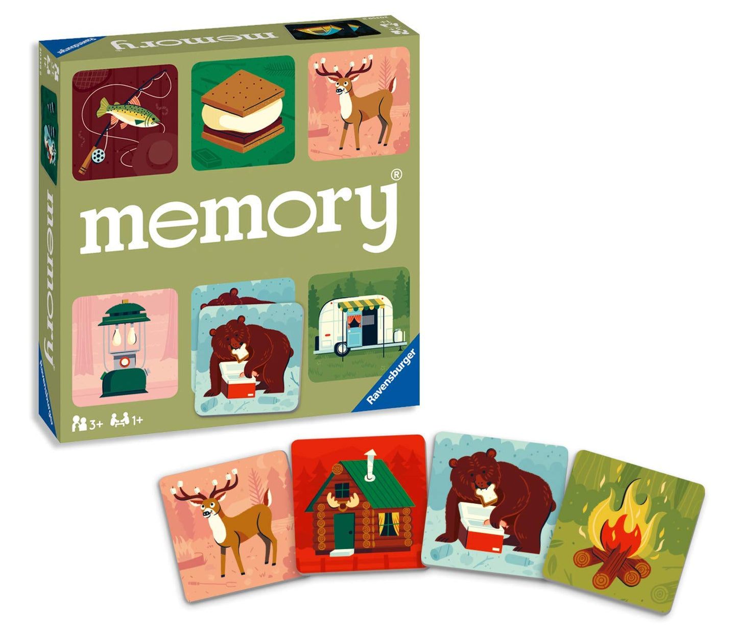 Ravensburger Great Outdoors Memory Game | Fun & Fast Camping Matching Game | Ideal For Boys & Girls, Ages 3 & Up | Builds Focus, Memory & Matching Skills - 20359