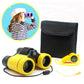 Kid Binoculars Best Gifts For 3-12 Years Boys Girls High-Resolution Optics Shockproof Mini Compact Binocuolar Toys Folding Small Telescope For Bird Watching Camping Outdoor Play (Yellow)