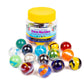 Shooter Glass Marbles Bundle, Pack Of 15, 1 Inch, With Practical Container