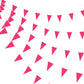 Consummate 100 Feet Rose Pink Pennant Banners Flags String Hanging Triangle Bunting Flags For Grand Opening,Kids Birthday,Party