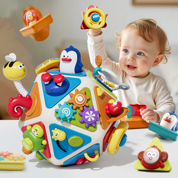 Vanvimen Montessori Toys For 1 Year Old Boy Girl, 21-In-1 Busy Activity Cube Toddler Toys For Age 1-2, Early Educational Learnin
