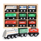 Sainsmart Jr. 112-Piece Wooden Train Set For Toddler – Double-Sided Train Tracks, Compatible With Brio, Thomas, Melissa & Doug – Perfect Wood Toy For Boys And Girls (9Pcs Classic Trains)