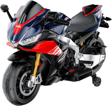 24V Kids Motorcycle, Electric Motorcycle For Kids With Long Battery Life, Aprilia Licensed Ride On Motorcycle Speed Up To 16Mph