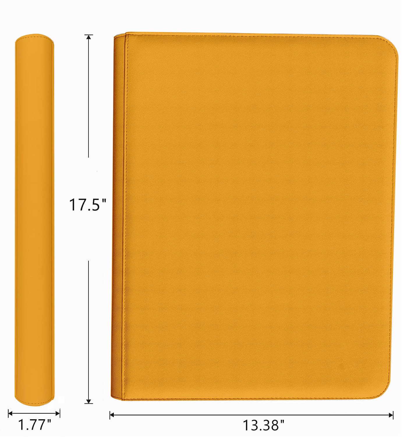16 Pocket Card Binder  1000+ enhanced Zip Trading Card Binder  Double Sided Pocket Card Binder Album  Ringless Card Folder for MTG  TCG  Sports Card (Yellow  16Pockets)
