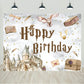 Wizard Birthday Backdrop for Boys Girls Witch Wizard Magic School Happy Birthday Photography Background Decorations Kids Magical