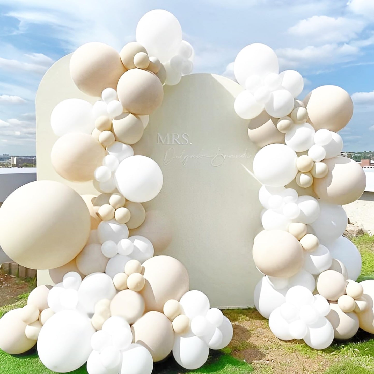 Voircoloria White Sand Balloons, 66Pack 12Inch Sand White Latex Party Balloons For Wedding, Bridal, Baby Shower, Birthday, Gradu