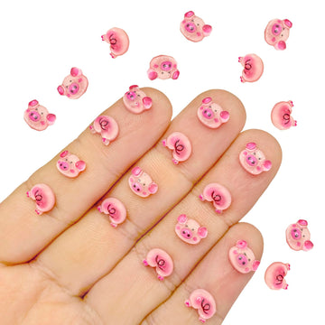 100Pcs Mini Pig Decor For Dollhouse Resin Tiny Pigs For Crafts Micro Miniature Pigs For Fairy Garden Dollhouse Micro Landscaping