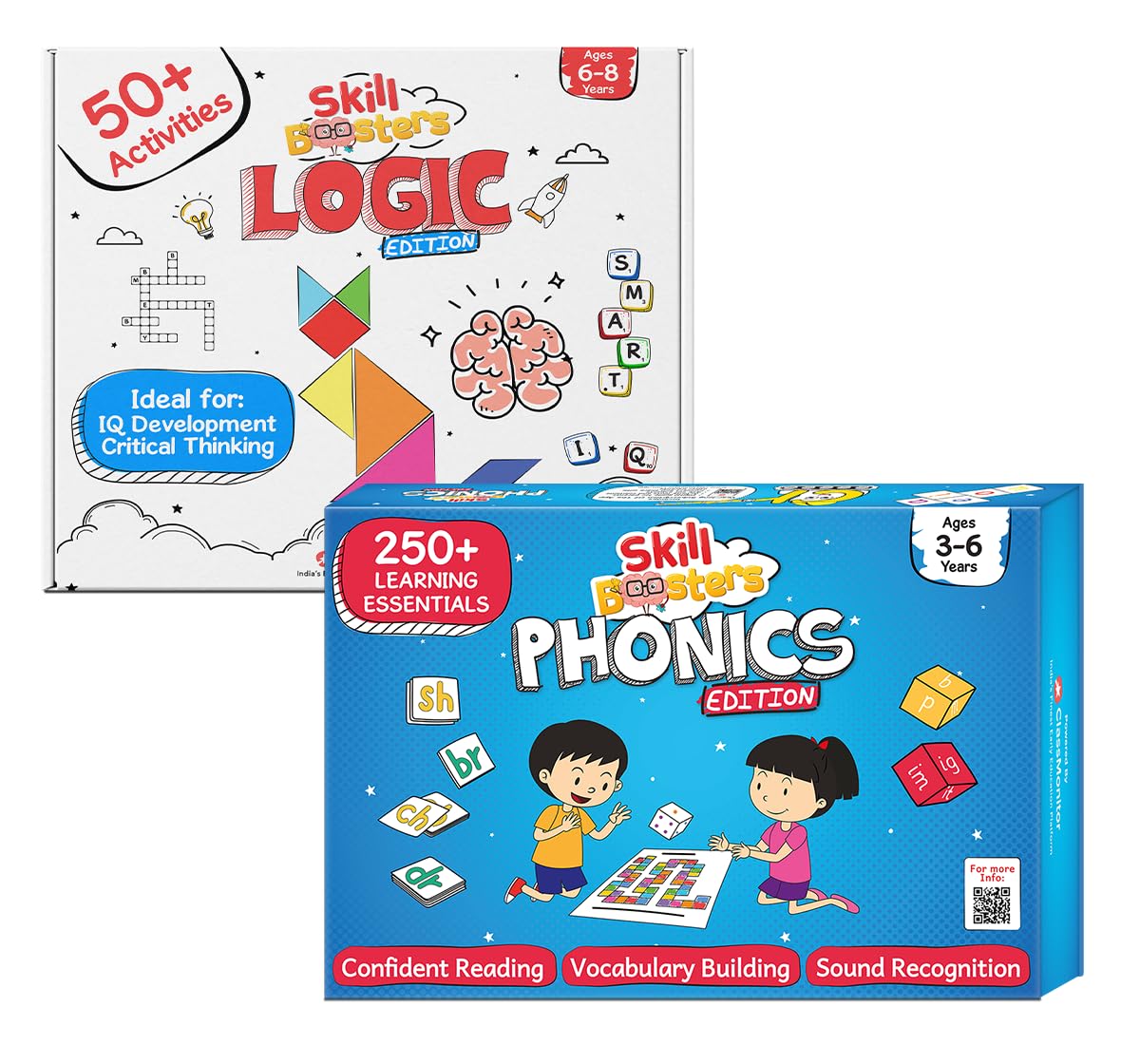 Classmonitor Phonics + Logic Learning Kit With Free Mobile App With 100+ Learning Activity For Brain Development, Decoding Activ