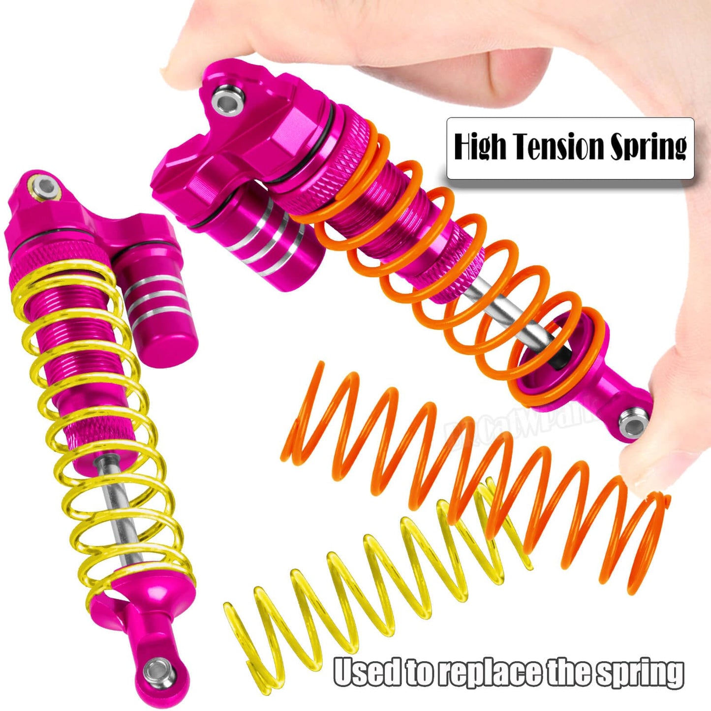 Brcatw Big Bore Rc Shock Absorber Upgrades Kit For 1/10 Slash 4X4/2Wd+Stampede 4X4/2Wdilitogen|Rustler 4X4, Alloy Front+Rear Sho