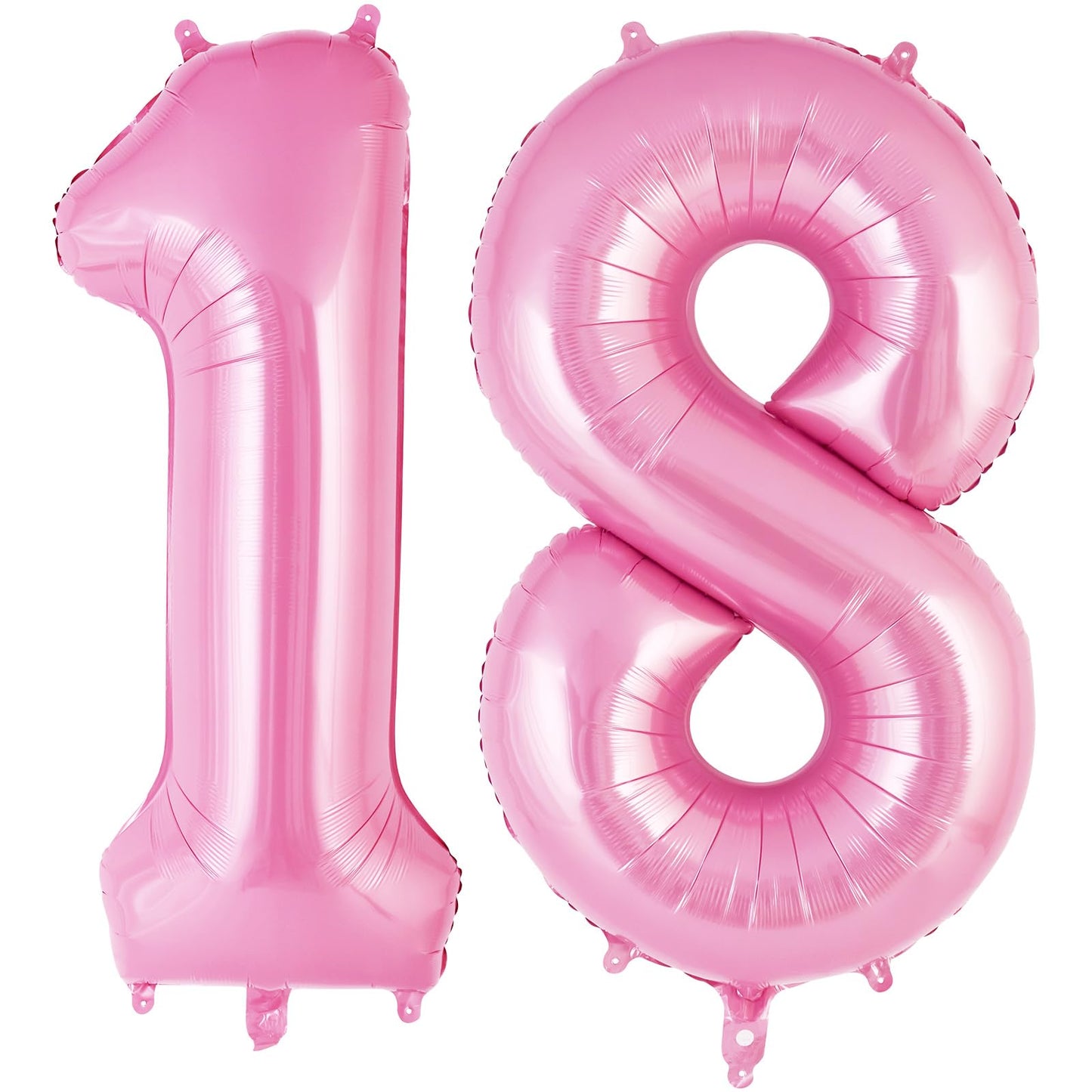 Pink Number 18 Balloon, 40 Inch Big Large Foil Helium Number Balloons, Giant Mylar Number 18 Balloons For 18 Years Old Birthday