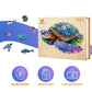 Wooden Turtle Puzzles - Unique Shaped Wooden Jigsaw Puzzles For Adults And Kids - Fantasy Turtle Wooden Puzzles - Christmas Birt