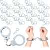 Junkin Plastic Handcuffs Toy With Safety Release Keys Hand Cuffs Fun Party Favor Gift, Stage Costume Prop Toy Halloween Police A