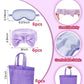 Sintuff 24 Pcs Sleepover Party Supplies For Girls 6 Spa Party Robes 6 Tote Bags 6 Headbands 6 Spa Masks(Size 10,Light Purple)