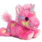 Aurora Bundle Of 2 Stuffed Beanbag Animals - Blueberry Ripple Unicorn & Jelly Roll Unicorn, Blue/Pink, Multicolor
