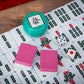 THY COLLECTIBLES Mahjong Game Set 144 Tiles + 2 Spares, Pink Melamine, Model GAM210