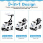 Costzon Push Car For Toddlers, 3 In 1 Stroller Sliding Walking Car With Handle, Canopy, Seat Belt, Horn, Music & Lights, Under-S