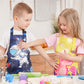 Wernnsai Cute Dinosaur Toddler Aprons - Kids Aprons For Girls Toddler Paint Art Smock Waterproof Cooking Baking Painting Gardening Artist Chef Apron For Kids Age 6-10 Years