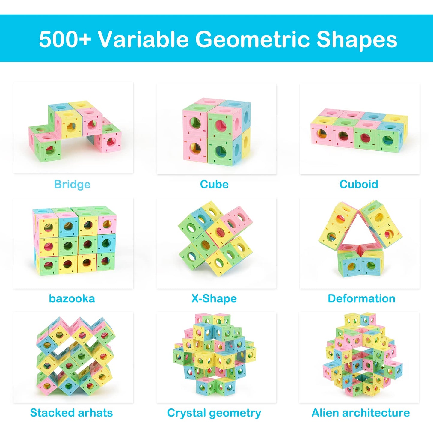 Fidget Toys Kids Building Bocks: 3D Puzzles Boxes Infinity Toy Stem Magic Cubes Cool Stuff Gadgets Birthday Gifts For Ages 12 13