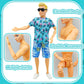 Flfuatt Stylish Fashions Girls Doll Toys, The Ultimate Fashionista Doll For Trendy Kids, 11.5 Inch Fashion Doll (Blue Short Slee