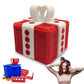 Rtsqycb Annoying Gift Box With Screws, Just For You Finger In A Box, Surprise Funny Prank (Red White, M)