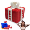 Rtsqycb Annoying Gift Box With Screws, Just For You Finger In A Box, Surprise Funny Prank (Red White, M)