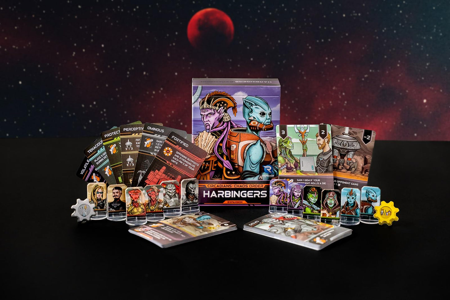 Renegade Game Studios: Circadians: Chaos Order Harbingers Expansion