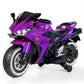 Blitzshark 12V Electric Motorcycle  Kids Motorcycle with Training Wheel  7AH Battery Ride On Motorbike For Kids 3.2 MPH Max Speed  Twist Grip Throttle  Brake Pedal  Soft Tires  Extra Long Seat  Purple